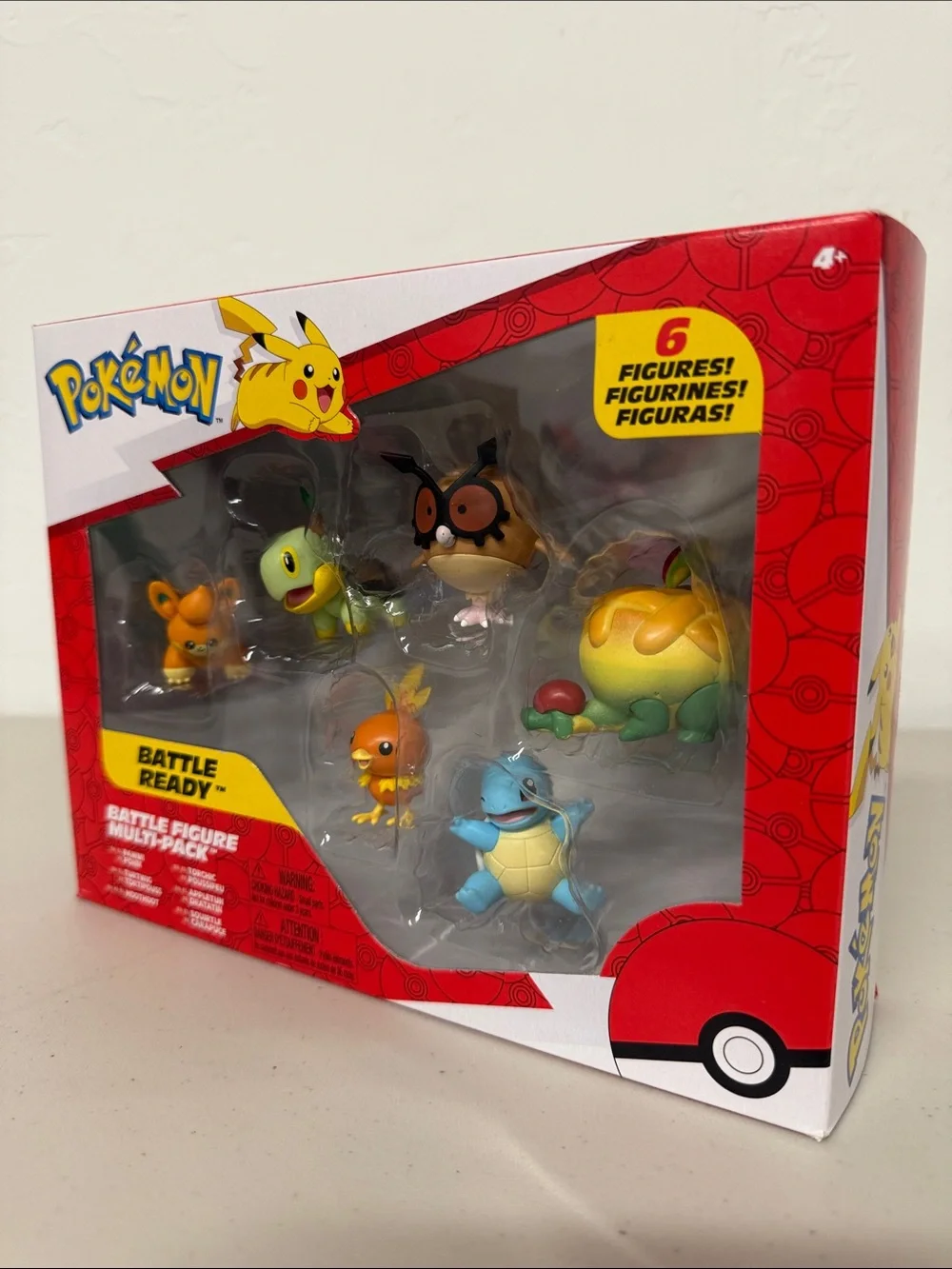 Pokemon Battle Figure Toy set 6 pcs Battle Pawmi Turtwig Hoothoot Torchic +